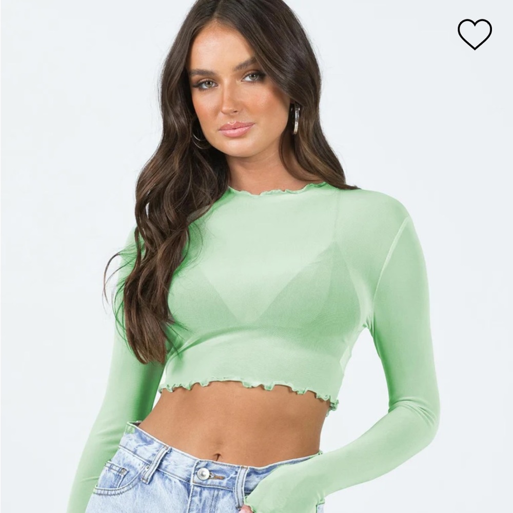 LIVVY long sleeve top green. Princess Polly size 2 US